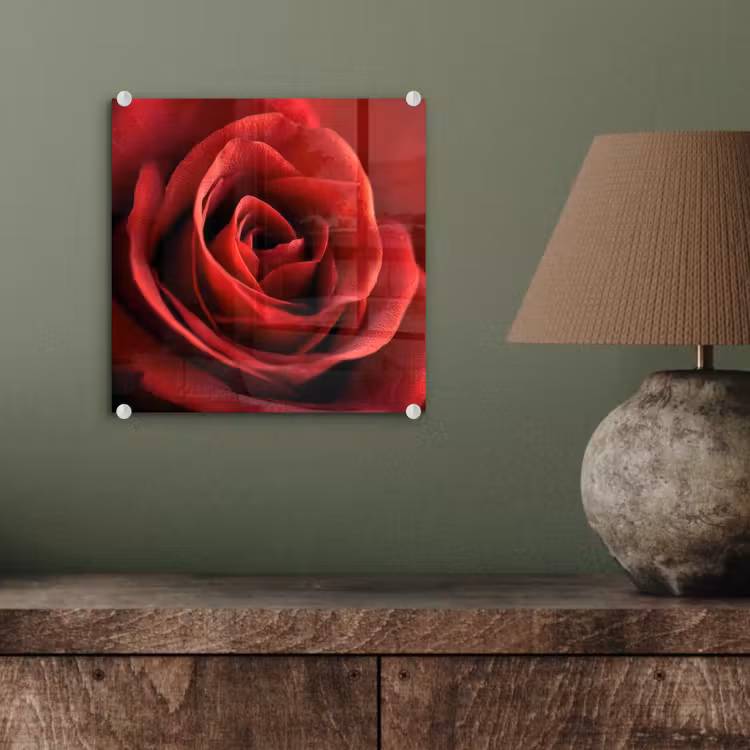 Rood - Roos - Romantisch plexiglas 5mm klein -sfeer3