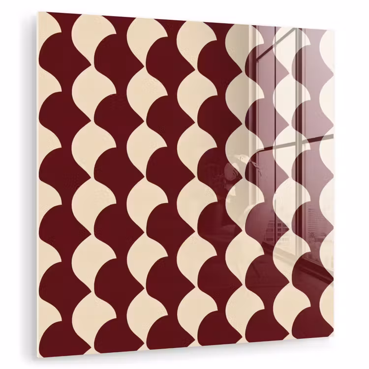 Rood - Tegelpatroon - Crème plexiglas 5mm klein 11 -zzzproduct_nieuw