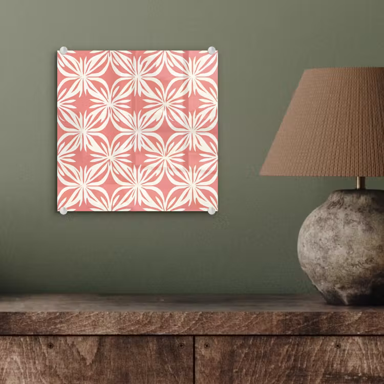 Roze - Bloemenmotief - Wit - Modern plexiglas 5mm klein 11 -sfeer3