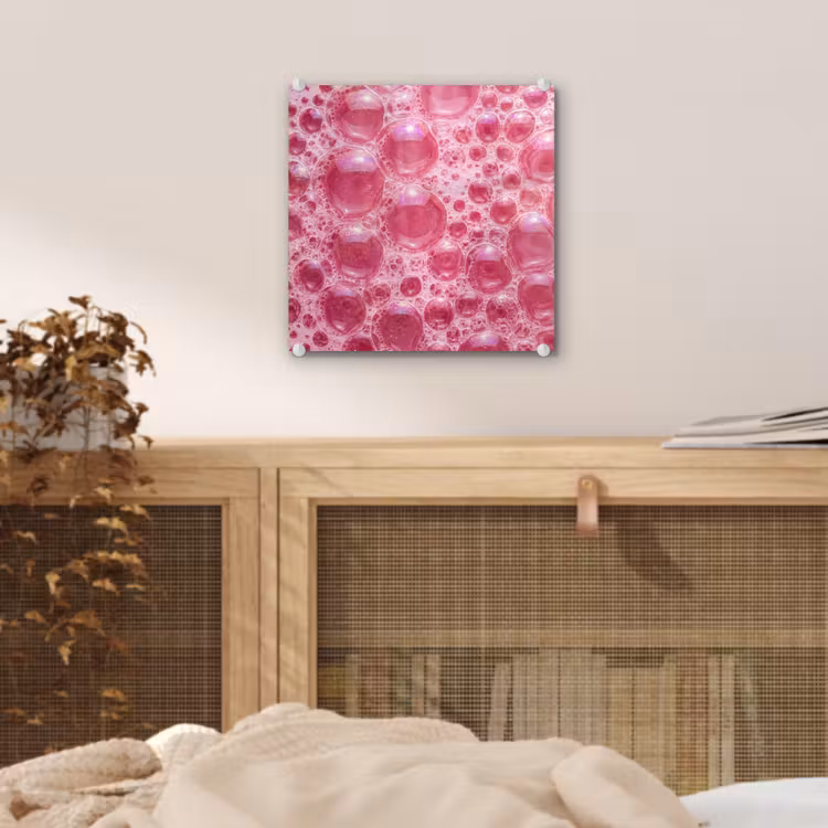 Roze - Schuim - Bubbels plexiglas 5mm klein -sfeer4