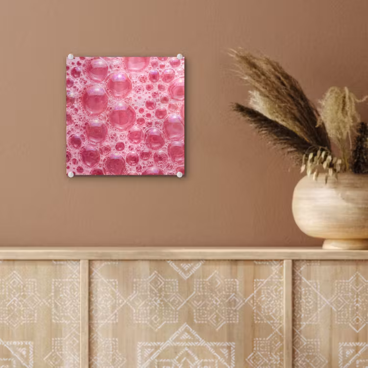 Roze - Schuim - Bubbels plexiglas 5mm klein -sfeer5