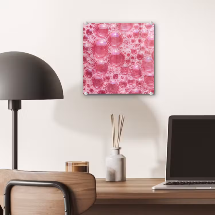 Roze - Schuim - Bubbels plexiglas 5mm klein -sfeer6