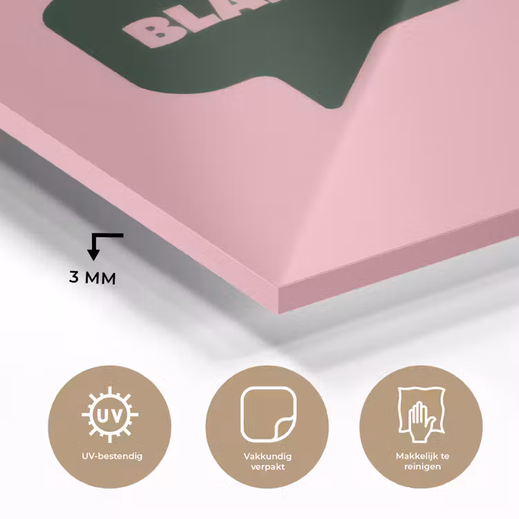 Roze - Tekstwolk - Groen - BLAH BLAH BLAH plexiglas 5mm klein -sfeer2