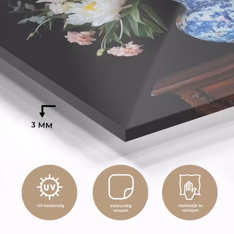 Rozen - Bloemen - Vaas - Boeket plexiglas 5mm klein -sfeer2