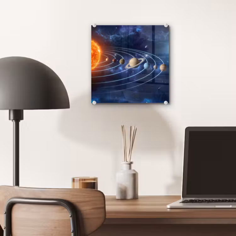 Ruimte - Zonnestelsel - Blauw plexiglas 5mm klein -sfeer6