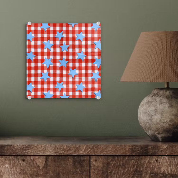 Ruit - Sterren - Rood plexiglas 5mm klein 11 -sfeer3