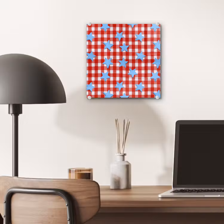 Ruit - Sterren - Rood plexiglas 5mm klein 11 -sfeer6