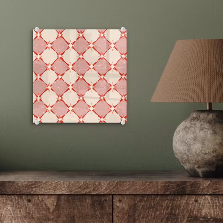Ruiten - Sterren - Vintage - Oudroze - Rood plexiglas 5mm klein 11 -sfeer3
