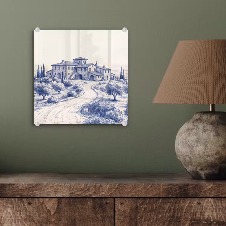 Rustiek - Landgoed - Blauw plexiglas 5mm klein -sfeer3