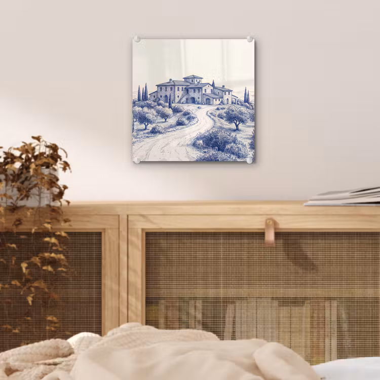 Rustiek - Landgoed - Blauw plexiglas 5mm klein -sfeer4
