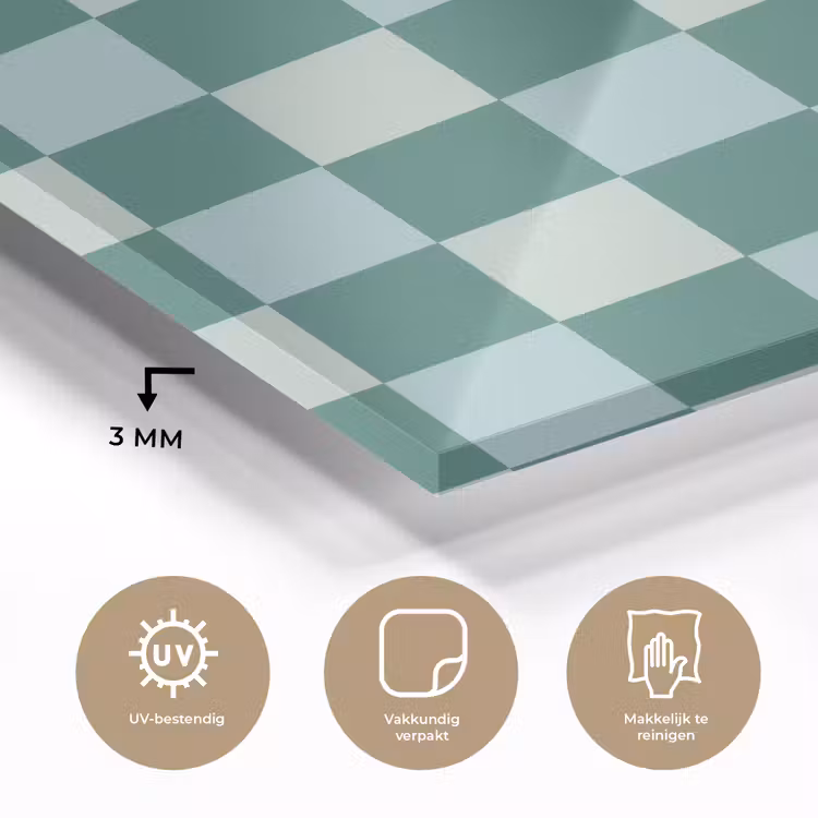 Schaak - Klassiek - Groen plexiglas 5mm klein 11 -sfeer2
