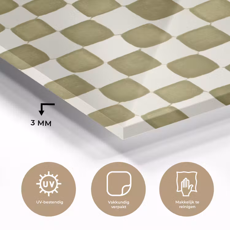 Schaak - Patroon - Groen plexiglas 5mm klein 11 -sfeer2