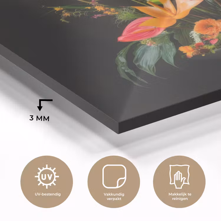Schaal - Boeket - Bloemen plexiglas 5mm klein -sfeer2