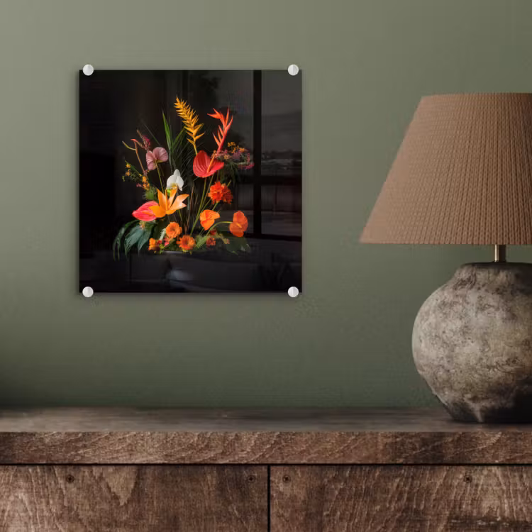 Schaal - Boeket - Bloemen plexiglas 5mm klein -sfeer3