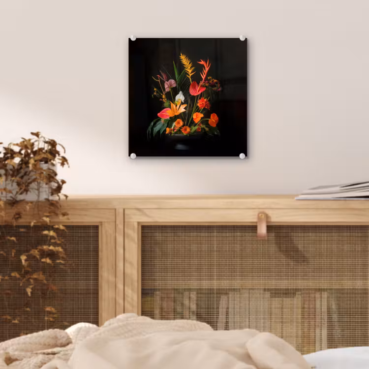 Schaal - Boeket - Bloemen plexiglas 5mm klein -sfeer4