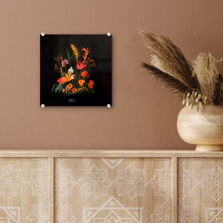 Schaal - Boeket - Bloemen plexiglas 5mm klein -sfeer5