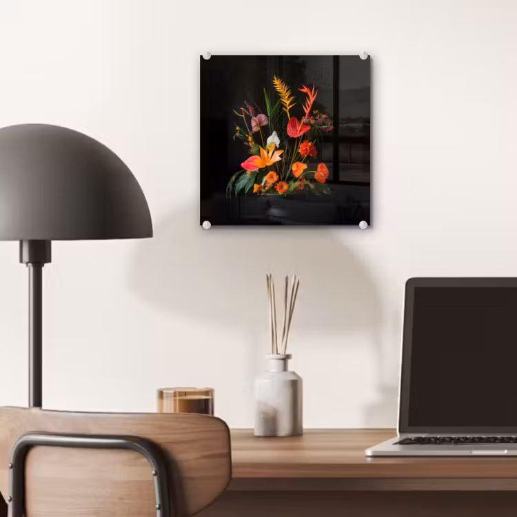 Schaal - Boeket - Bloemen plexiglas 5mm klein -sfeer6