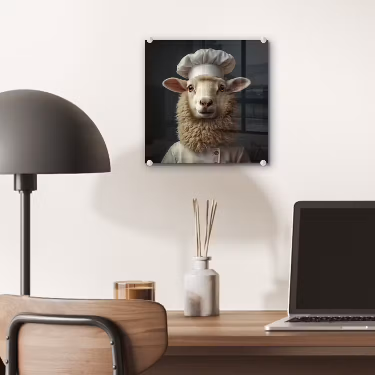 Schaap - Wol - Kok plexiglas 5mm klein -sfeer6