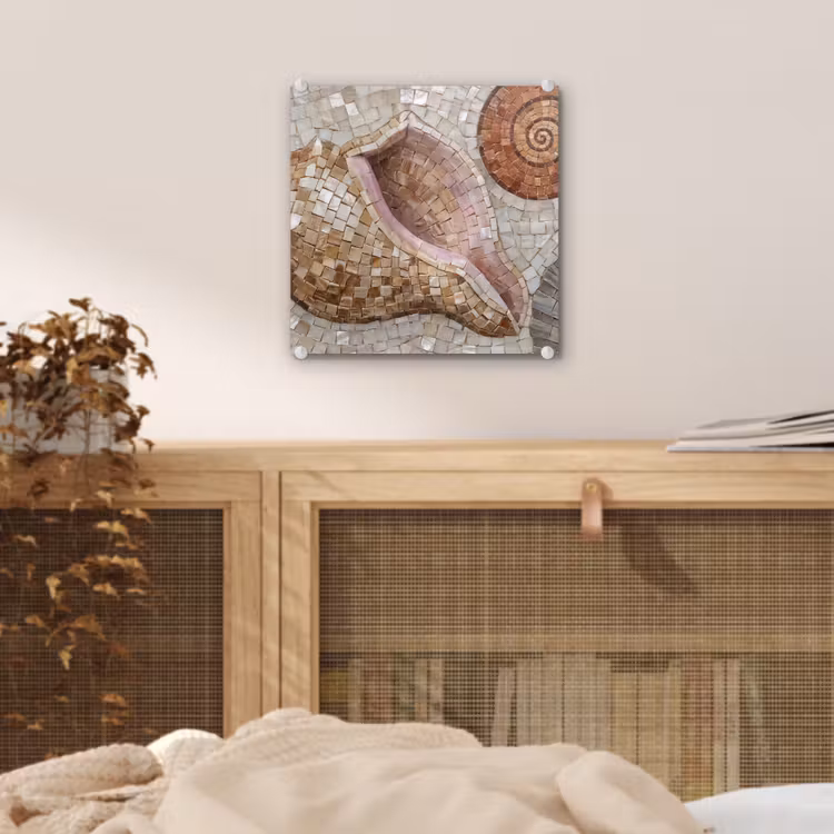 Schelp - Mozaïek - Zee - Beige - Modern plexiglas 5mm klein -sfeer4