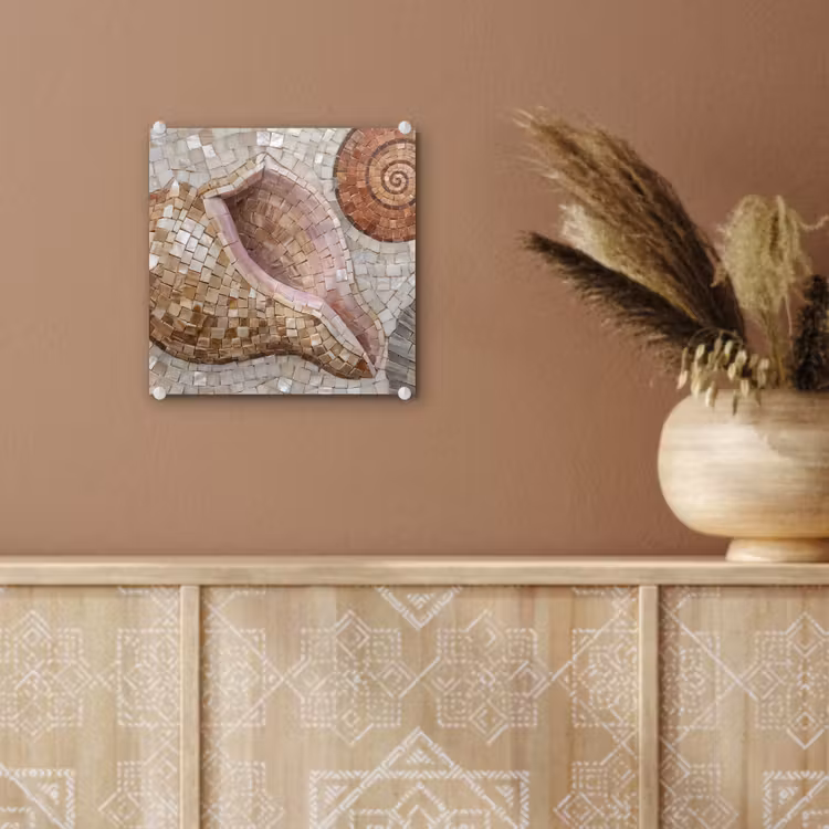Schelp - Mozaïek - Zee - Beige - Modern plexiglas 5mm klein -sfeer5