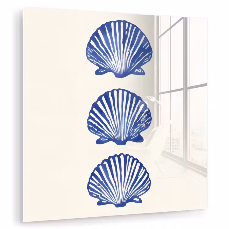 Schelpen - Blauw - Patroon plexiglas 5mm klein -zzzproduct_nieuw
