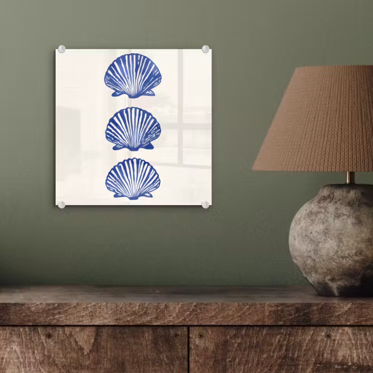 Schelpen - Blauw - Patroon plexiglas 5mm klein -sfeer3