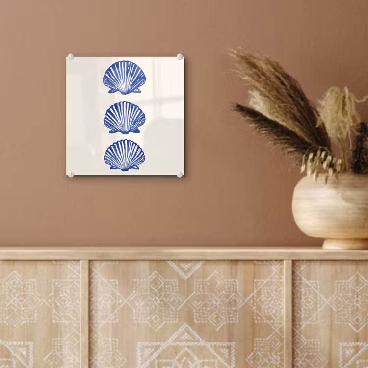 Schelpen - Blauw - Patroon plexiglas 5mm klein -sfeer5