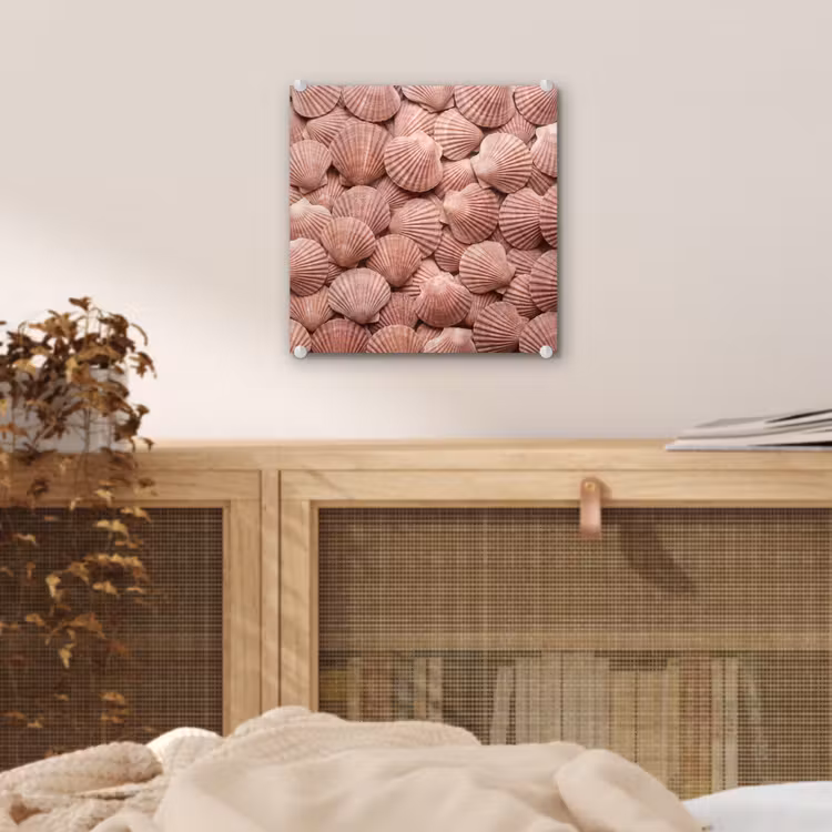 Schelpen - Patroon - Roze plexiglas 5mm klein -sfeer4