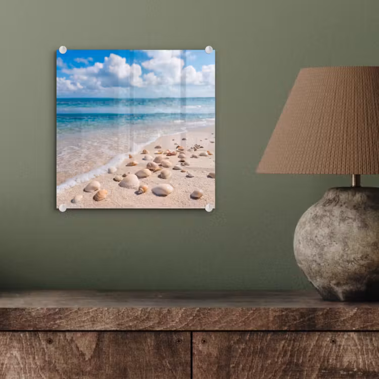Schelpen - Strand - Natuur - Beige plexiglas 5mm klein -sfeer3