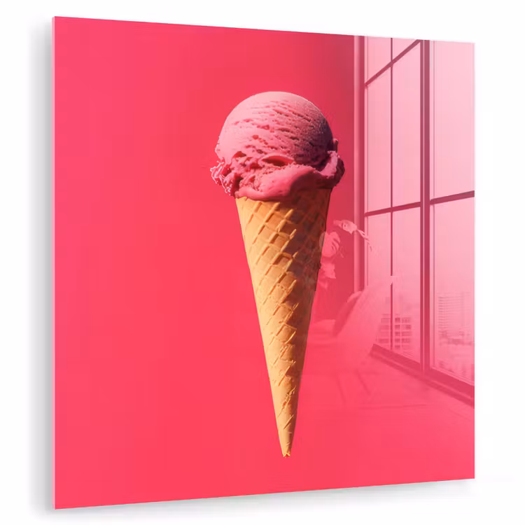 Schepijs - Roze - Hoorntje plexiglas 5mm klein -zzzproduct_nieuw