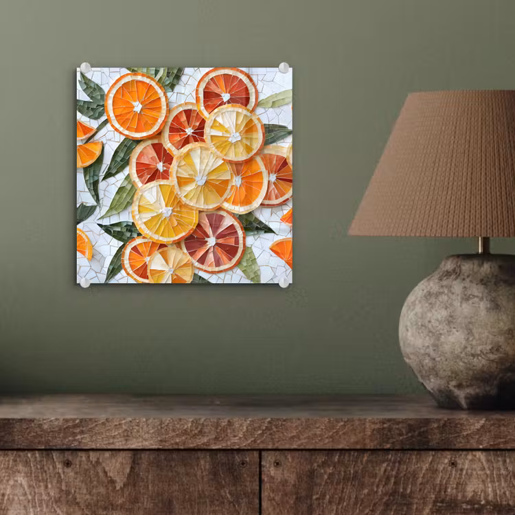 Schijfjes - Fruit - Oranje - Mozaïek plexiglas 5mm klein -sfeer3