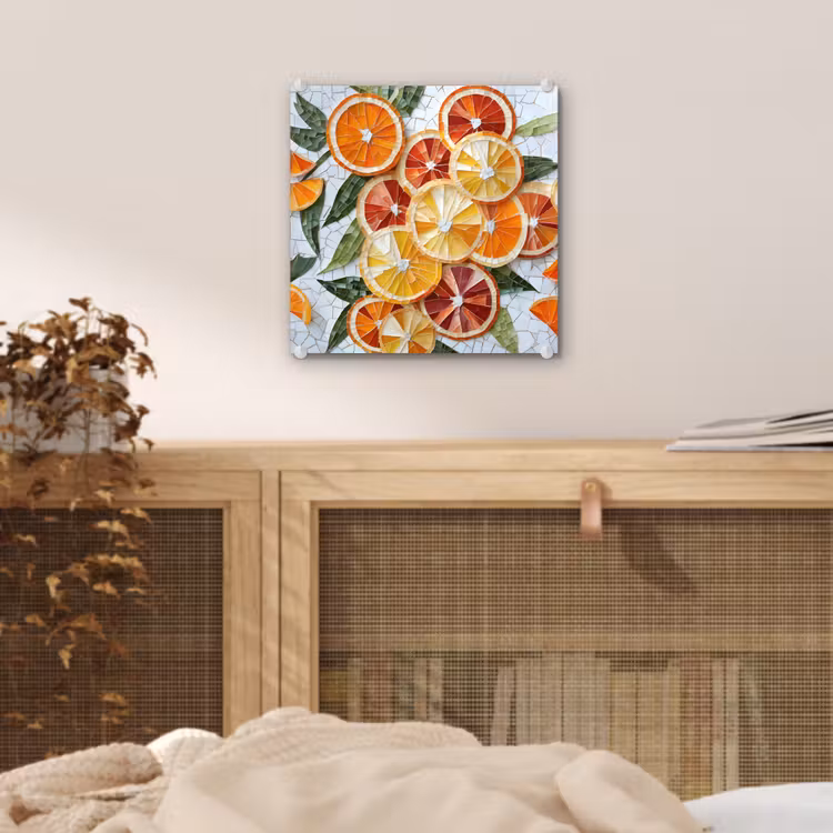 Schijfjes - Fruit - Oranje - Mozaïek plexiglas 5mm klein -sfeer4