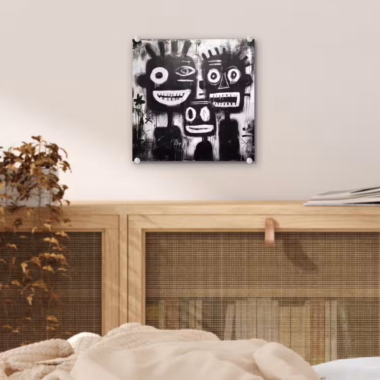 Schilderij - Figuren - Zwart - Abstract plexiglas 5mm klein -sfeer4