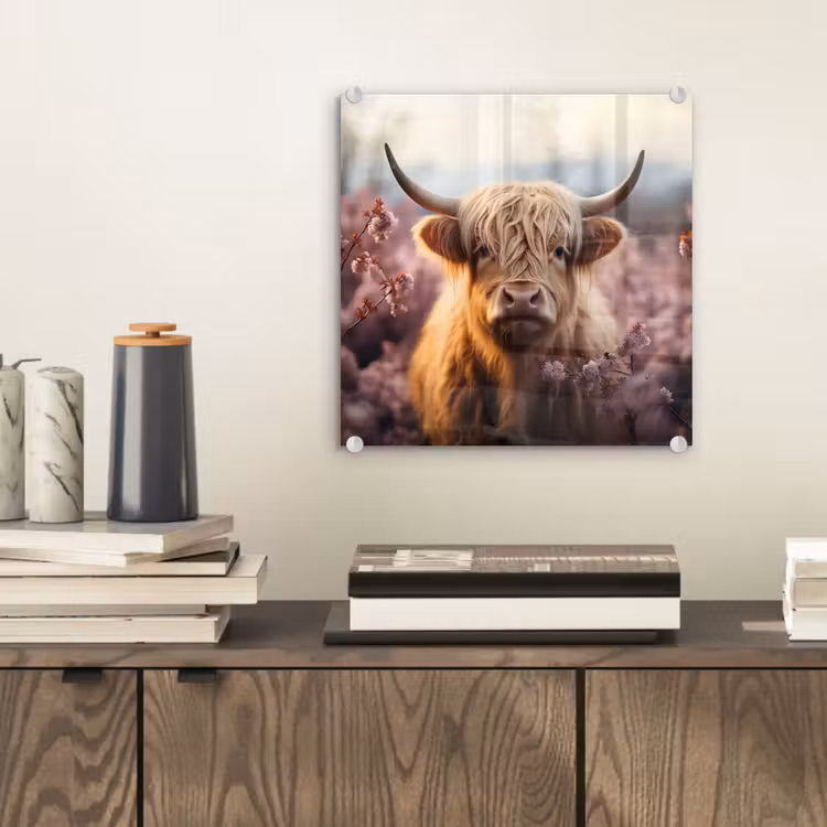 Schotse hooglander - Lente - Hooglanden plexiglas 5mm klein -sfeer1