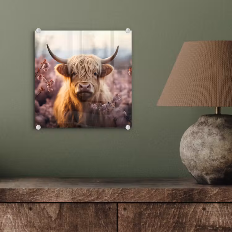 Schotse hooglander - Lente - Hooglanden plexiglas 5mm klein -sfeer3