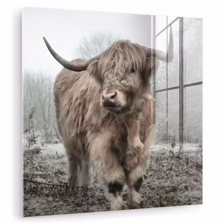 Schotse hooglander - Natuur - Herfst - Dieren - Wild - Bos plexiglas 5mm klein -zzzproduct_nieuw