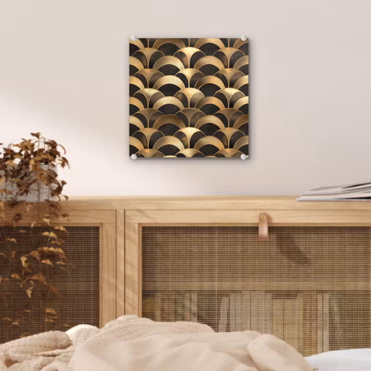 Schubben - Structuur - Goud plexiglas 5mm klein 11 -sfeer4