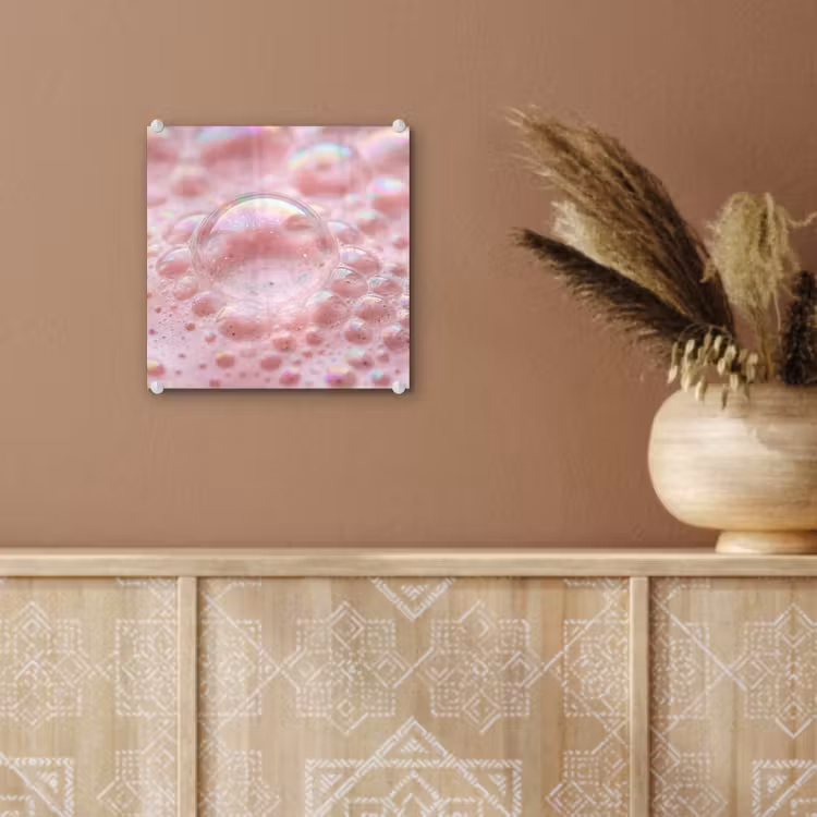 Schuim - Structuur - Roze plexiglas 5mm klein -sfeer5
