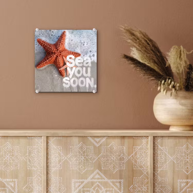 Sea you soon - Zeester - Zee plexiglas 5mm klein -sfeer5