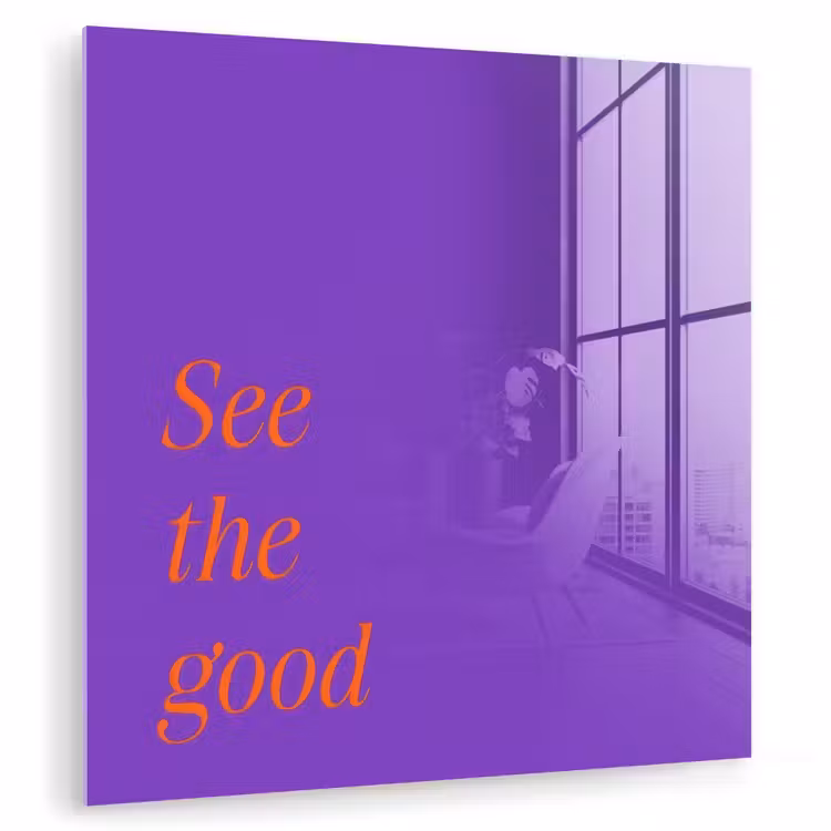 See the good - Oranje - Paars plexiglas 5mm klein -zzzproduct_nieuw