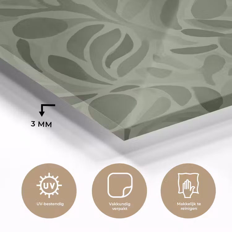 Sereen - Bladeren - Groen plexiglas 5mm klein 11 -sfeer2