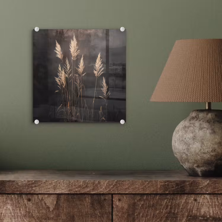 Siergras - Pluimen - Verlichting - Zwart plexiglas 5mm klein -sfeer3
