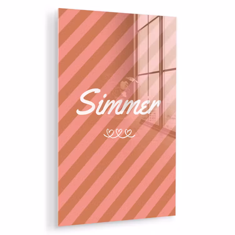 Simmer - Hartjes - Strepen - Roze plexiglas 5mm klein -zzzproduct_nieuw