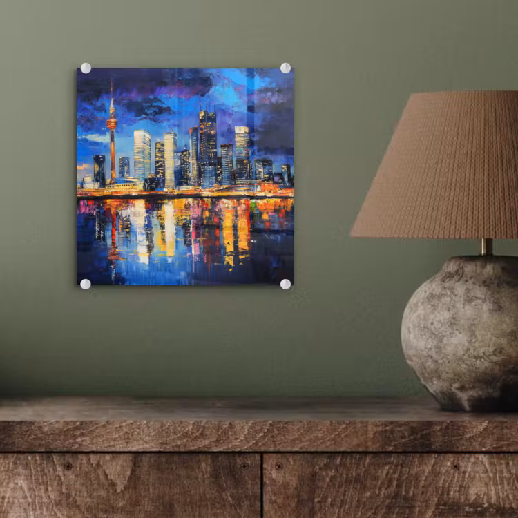 Skyline Toronto - Modern - Stadslicht - Blauw plexiglas 5mm klein -sfeer3
