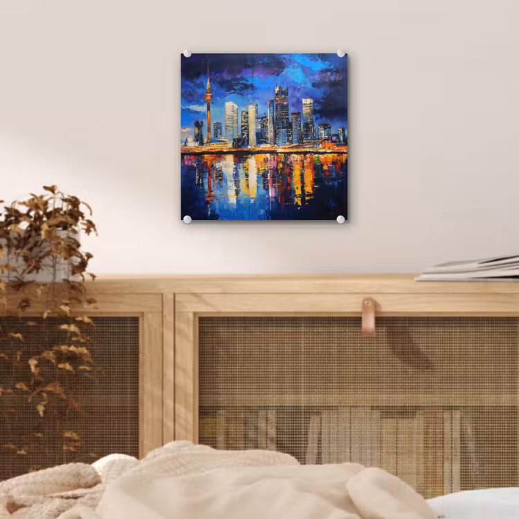 Skyline Toronto - Modern - Stadslicht - Blauw plexiglas 5mm klein -sfeer4
