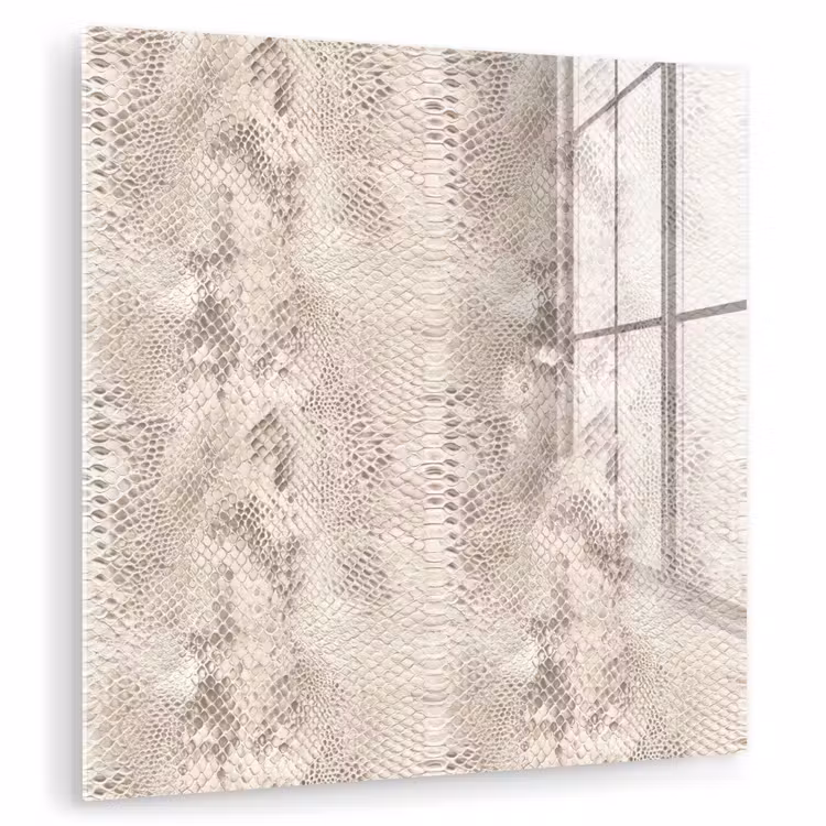 Slang - Patroon - Beige plexiglas 5mm klein 11 -zzzproduct_nieuw