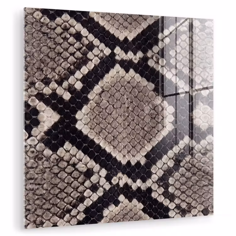 Slangenleer - Patroon - Beige plexiglas 5mm klein -zzzproduct_nieuw