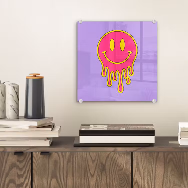 Smiley - Drip - Neon plexiglas 5mm klein -sfeer1