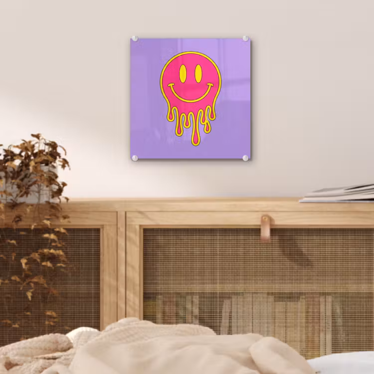 Smiley - Drip - Neon plexiglas 5mm klein -sfeer4