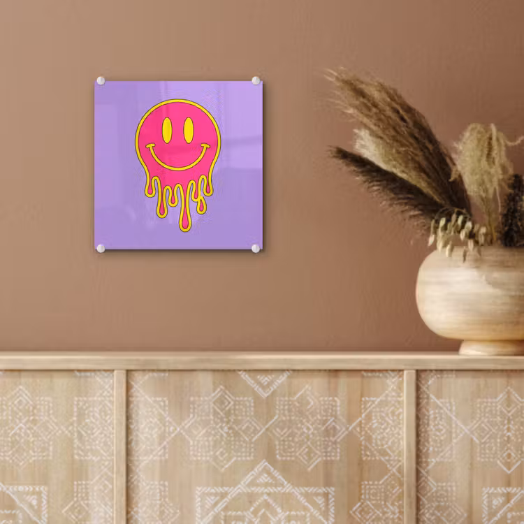Smiley - Drip - Neon plexiglas 5mm klein -sfeer5